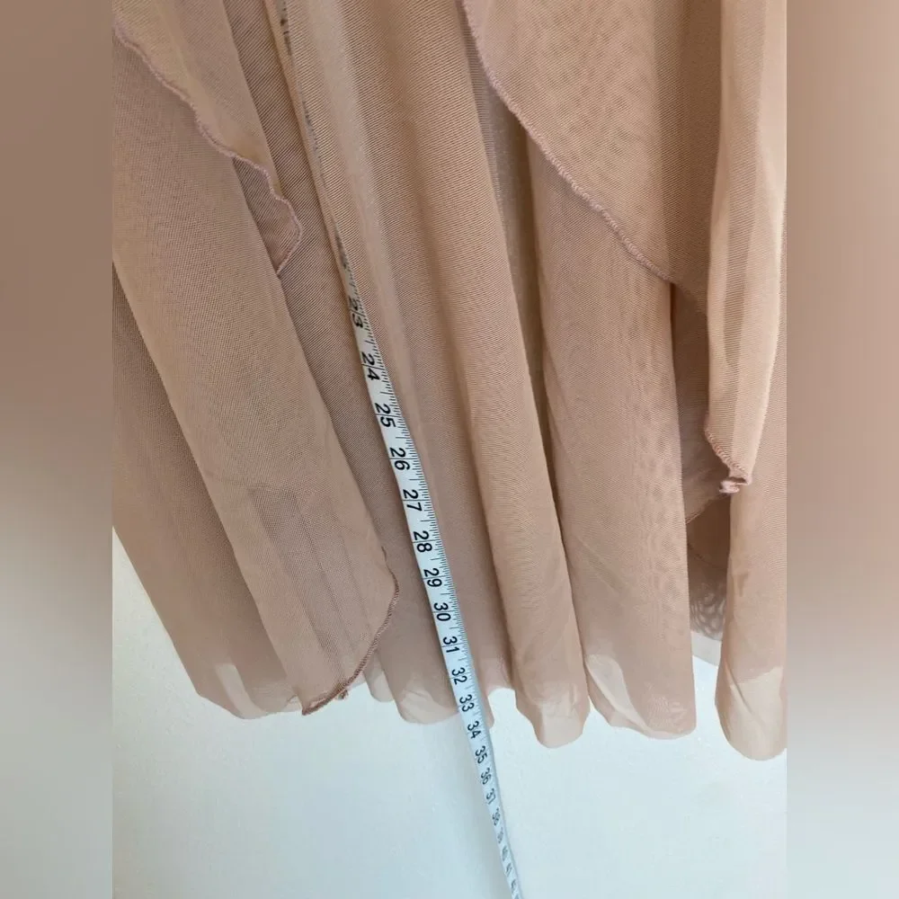 The LineUp Contemporary Lyrical Solo Costume Blush Sequin Lace Mesh Maxi XXS